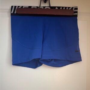 Blue Nike Pro Shorts
